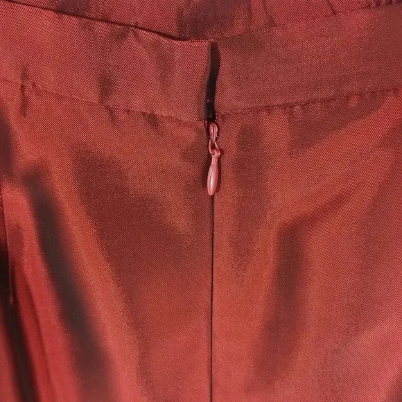 {MMF Collection by Mary McFadden} Vintage Burgundy Red Pencil Skirt - Picture 6 of 10